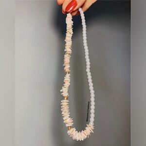 Shell & pearl beaded necklace | Cecilia necklace 🐚